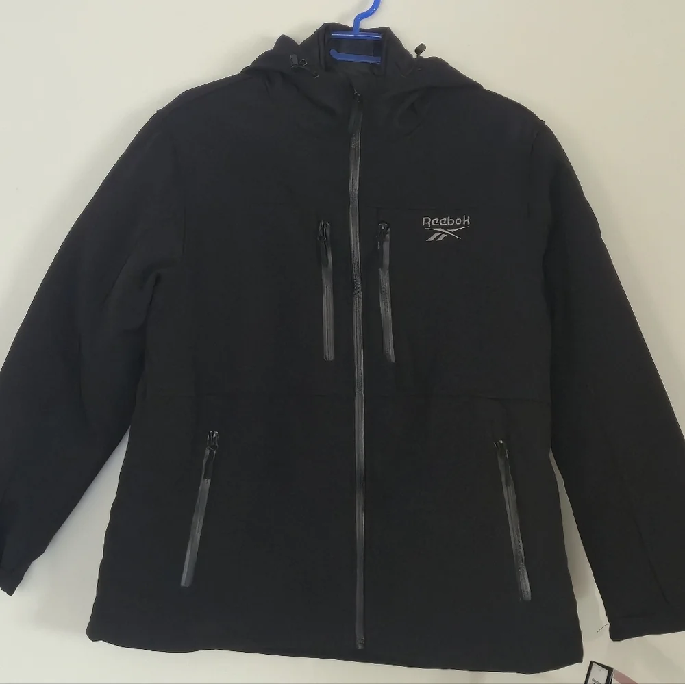 Reebok XL NWT Black 3-in-1 Systems Jacket Softshell & Puffer Liner Hooded - Picture 2 of 16